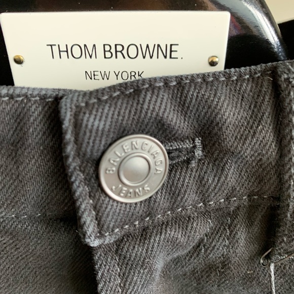 Balenciaga 20SS Black Straight Leg Jeans Size 21 - Picture 4 of 8